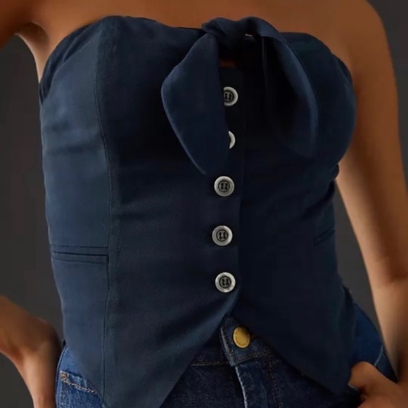 Anthropologie Maeve Strapless Tube Top M - Picture 3 of 4